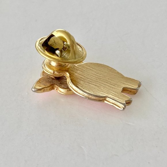 Vintage Articulated Pink Pig Lapel Pin Tie Tac Enamel Moving Head Estate Find - Picture 9 of 12